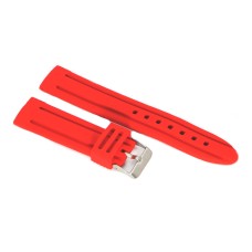 Cinturino in gomma rosso per orologio ansa 18mm tipo panerai silicone caucciù