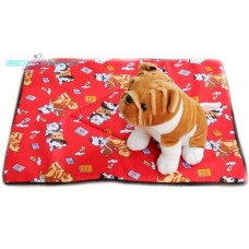 Tappeto cuscino materassino imbottito cani gatti rosso lavabile cuccia 71x57 041