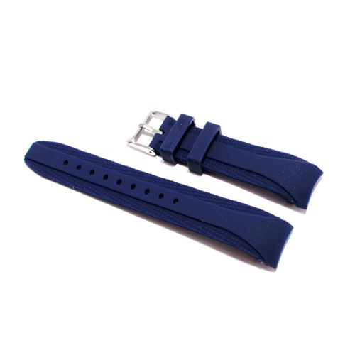 Cinturino in silicone blu per orologio curva 20mm compatibile nautica 4  gomma caucciù, Gecomarket
