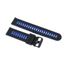 Cinturino orologio silicone bicolore nero blu 22mm gomma smartwatch J235 CINTURINI PER OROLOGI, Cinturini in Gomma Silicone Caucciu' Pvc image