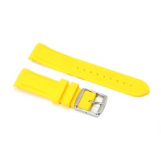 Cinturino orologio silicone giallo ansa curva rinforzata 20mm tipo MoonSwatch