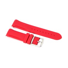 Cinturino orologio silicone rosso ansa curva rinforzata 20mm tipo MoonSwatch image