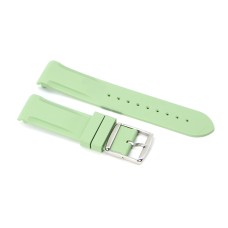 Cinturino orologio silicone verde curva rinforzata 20mm tipo MoonSwatch