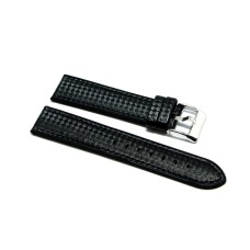 Cinturino per orologio ibrido silicone simil carbonio nero 20mm gomma 400