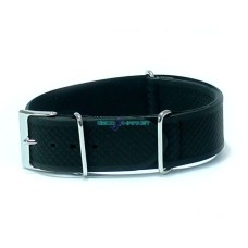 Cinturino per orologio in gomma bracciale 22mm nero silicone watch strap image