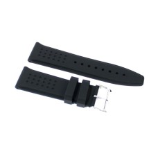 Cinturino per orologio in silicone nero compatibile Tag Heuer 22mm gomma caucciù watch strap