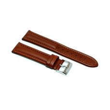 Cinturino orologio vera pelle imbottito marrone 20mm compatibile tipo panerai watch strap