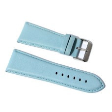 Cinturino orologio vera pelle liscia semi imbottito celeste 28mm watch strap 