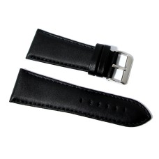 Cinturino orologio vera pelle liscia semi imbottito nero 26mm watch strap 