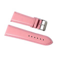 Cinturino orologio vera pelle liscia semi imbottito rosa 28mm watch strap