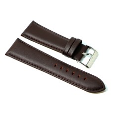 Cinturino orologio vera pelle liscia semi imbottito testa di moro ansa 26mm watch strap