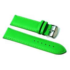 Cinturino orologio vera pelle liscia semi imbottito verde ansa 18mm watch strap