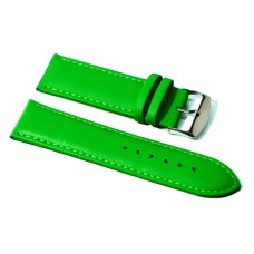 Cinturino orologio vera pelle liscia semi imbottito verde ansa 20mm watch strap